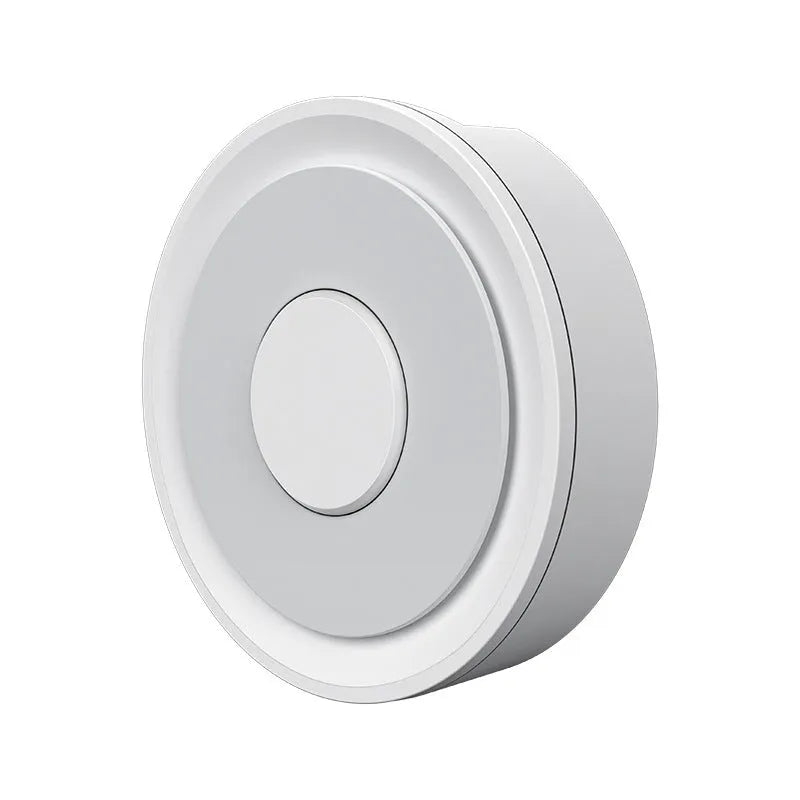 White ZigBee smart home gateway with dimensions 78mm x 78mm x 25mm