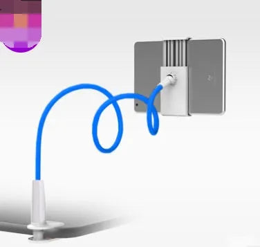 Aluminium alloy bedside phone holder with long flexible arm and saddle base mount