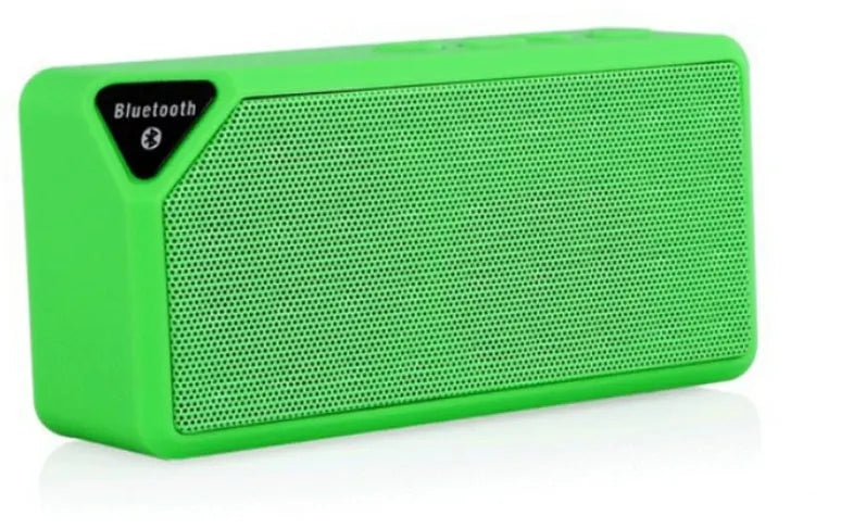 Cannon X3 cube-shaped wireless Bluetooth speaker shown in black, blue, green, red, and yellow colour options.