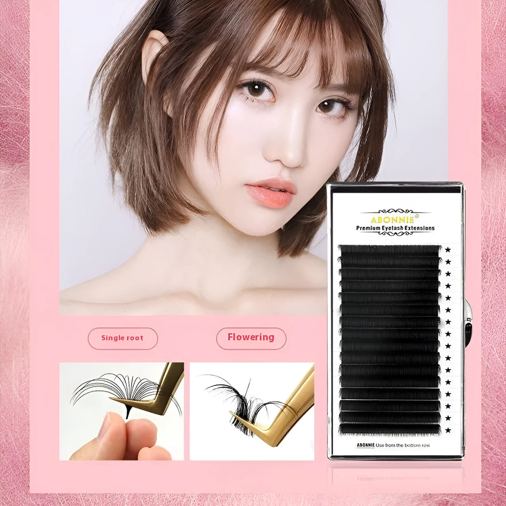 Mink hair false eyelashes on 16-row band in various lengths from 8mm to 18mm