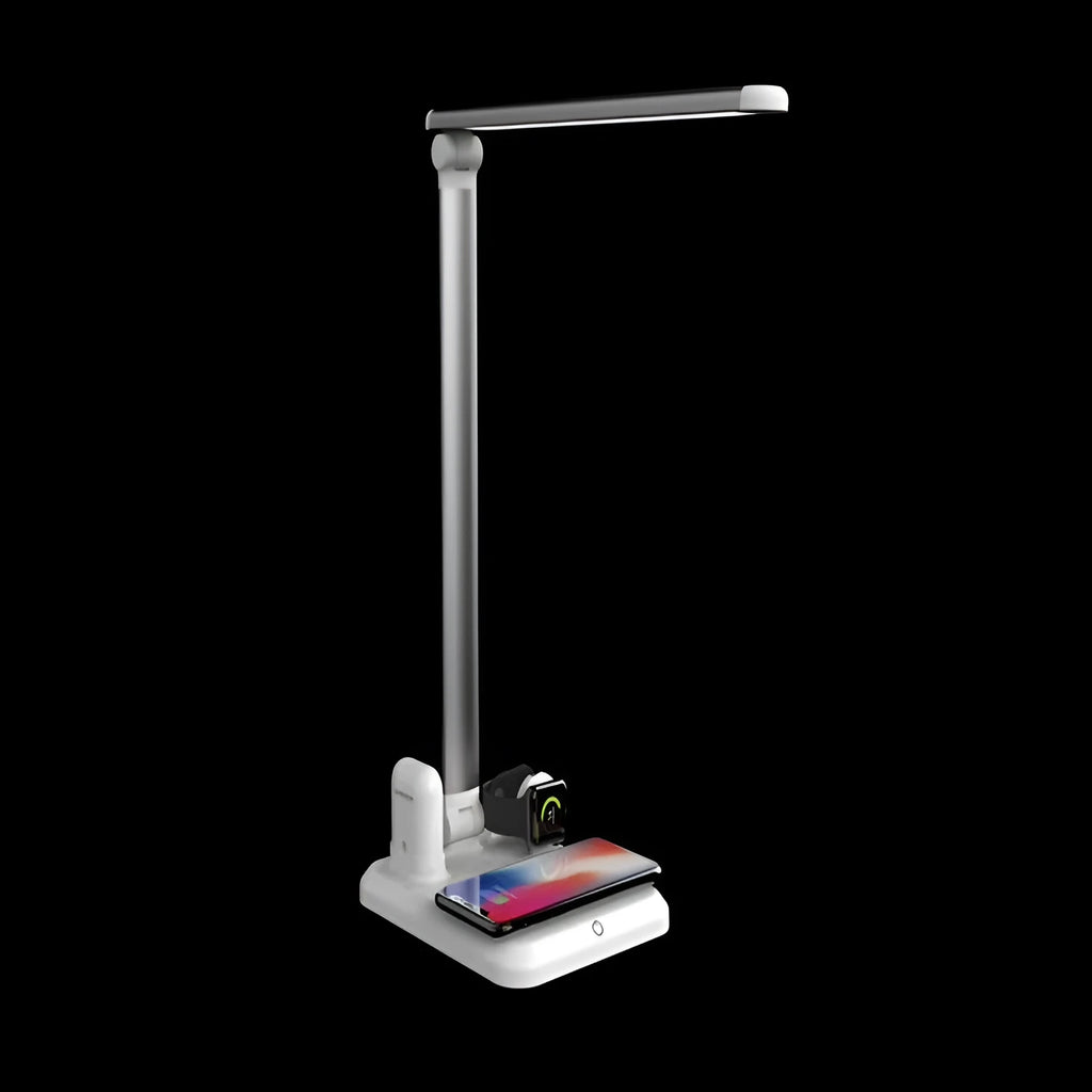 X-1 wireless charging LED desk lamp in black or white with TYPE-C interface