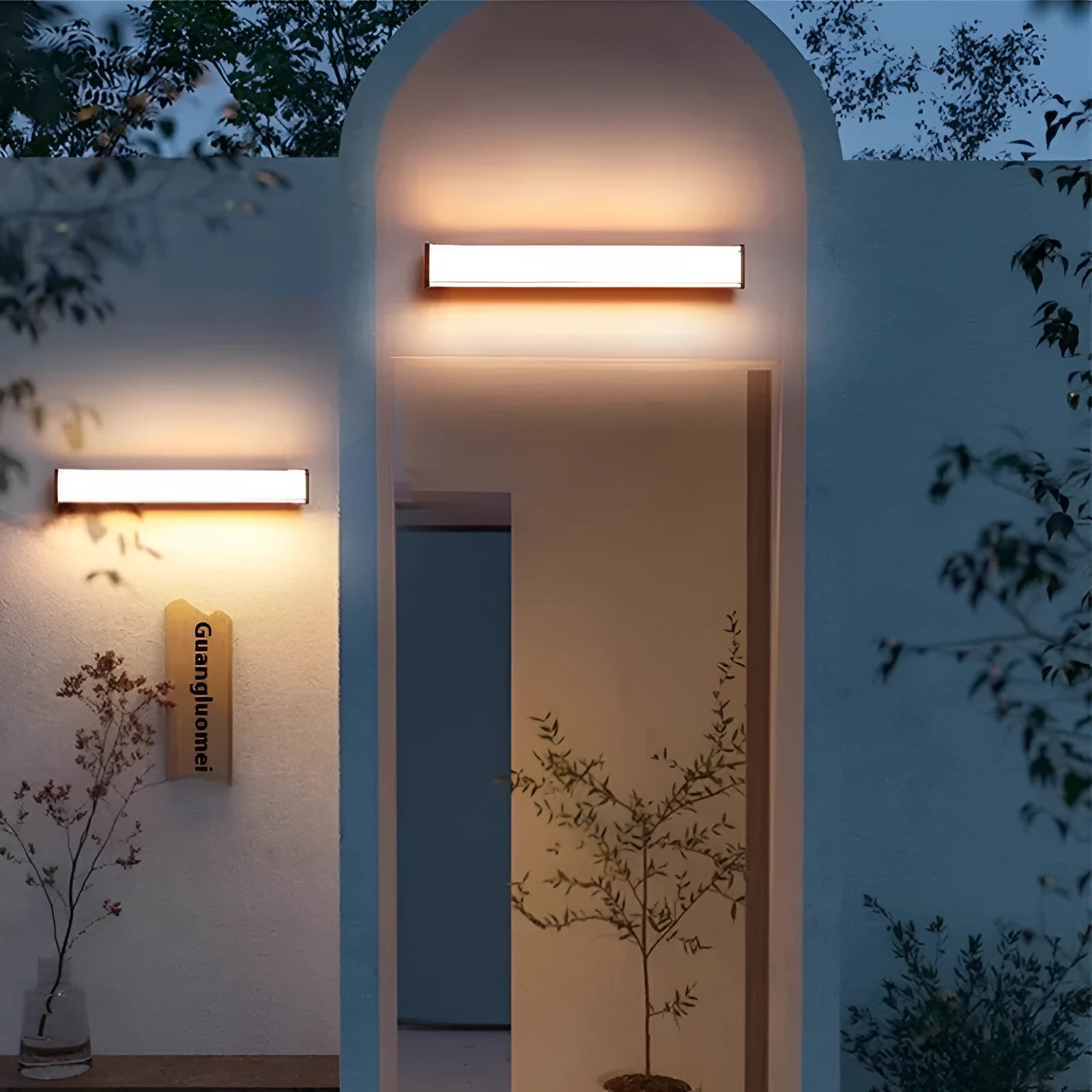 Modern outdoor wall lamp for villa hotel courtyard entrance lighting in five size options