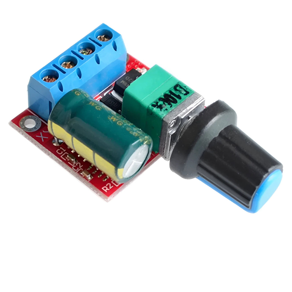 PWM DC motor governor with adjustment knob for 5V-35V speed regulation