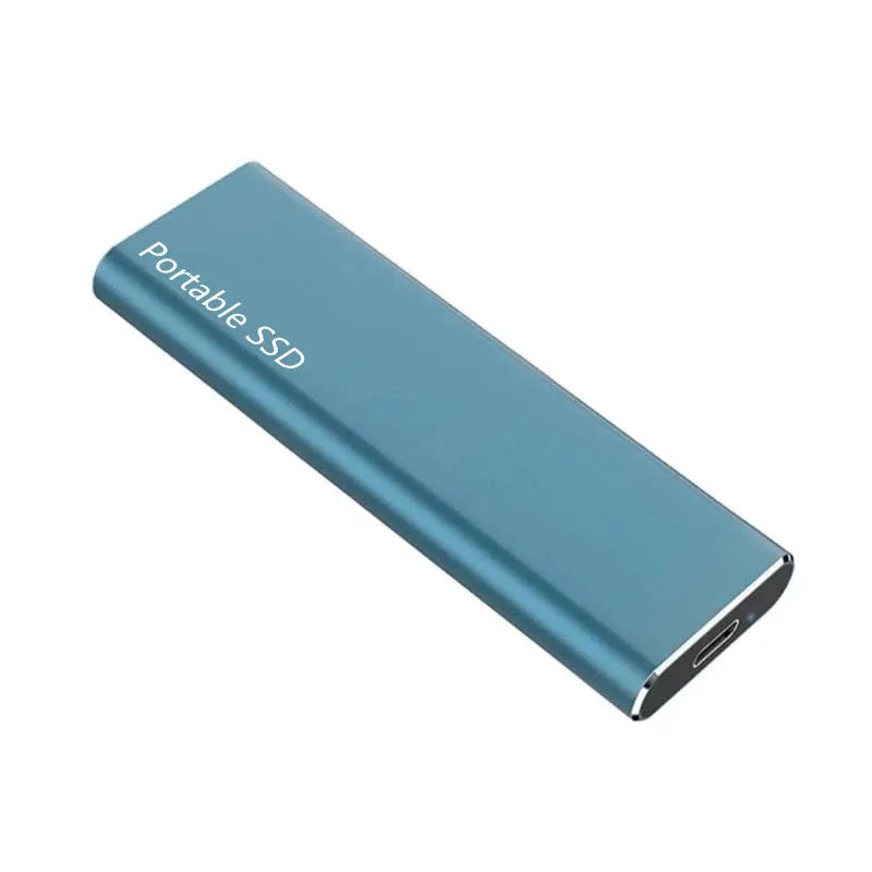 Ultra-thin metal mobile SSD external hard drive with capacity options from 500GB to 128TB