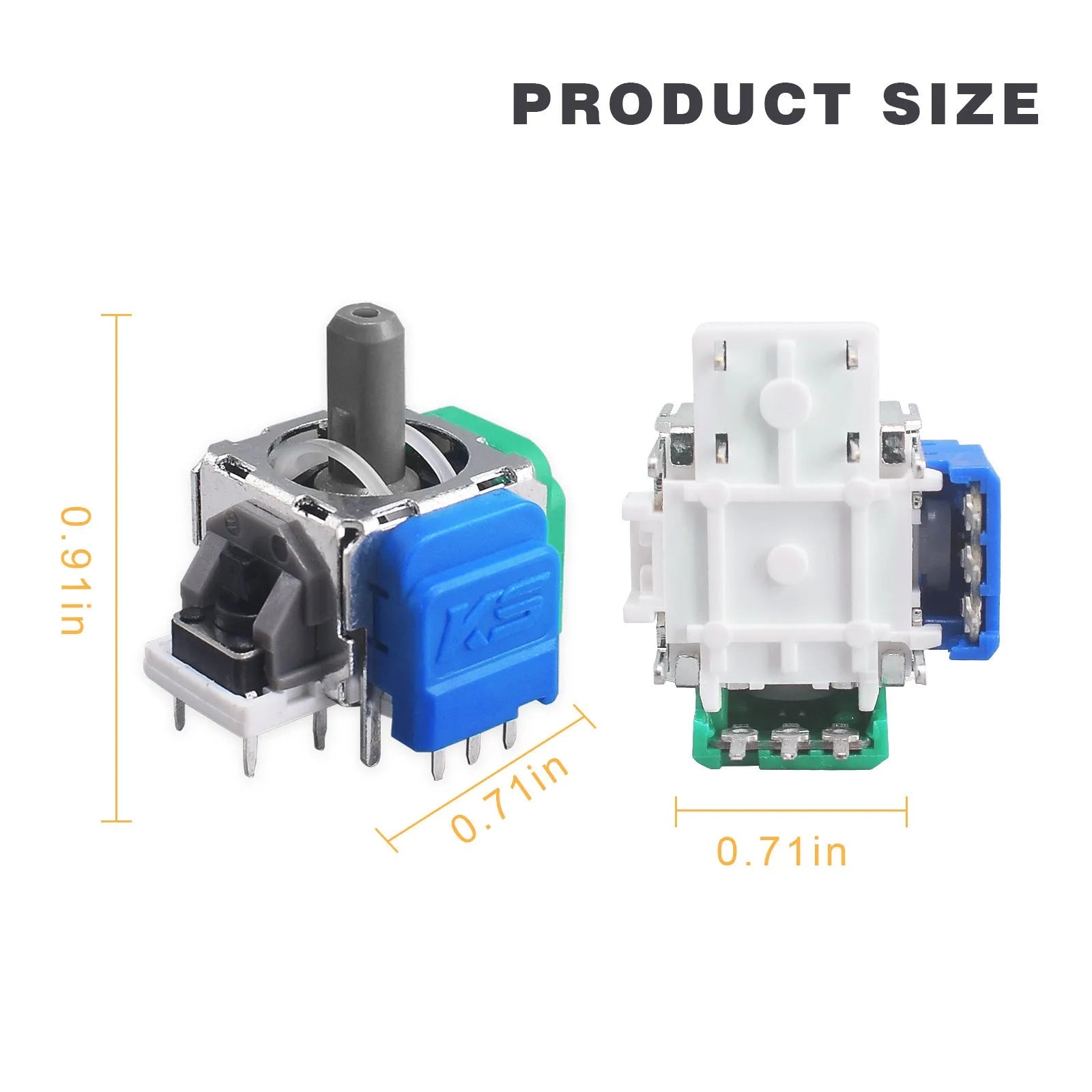 Hall effect electromagnetic joystick replacement module for PS5, Xbox, and Nintendo Switch Pro controller repair.