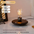 Creative suspension bulb night lamp with iron art body on square base desktop decoration