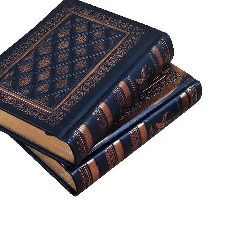 Embossed faux leather hardcover notepad in Bronze colour with super thick pages.