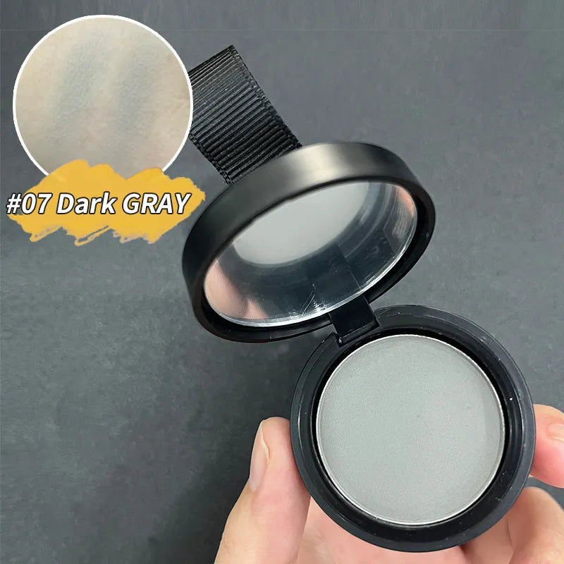 Hairline powder for shadow gap repair with 14 colour classifications including ash brown, auburn, black, and dark blonde