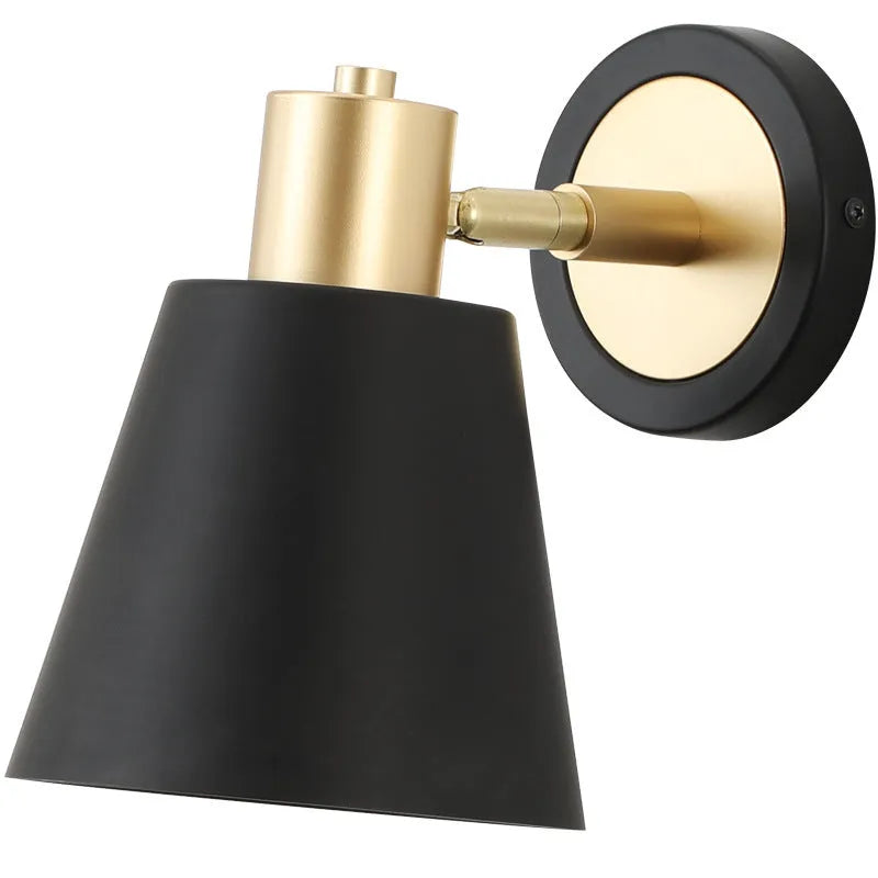 Nordic-style iron wall lamp with adjustable light colours for bedside or living room use