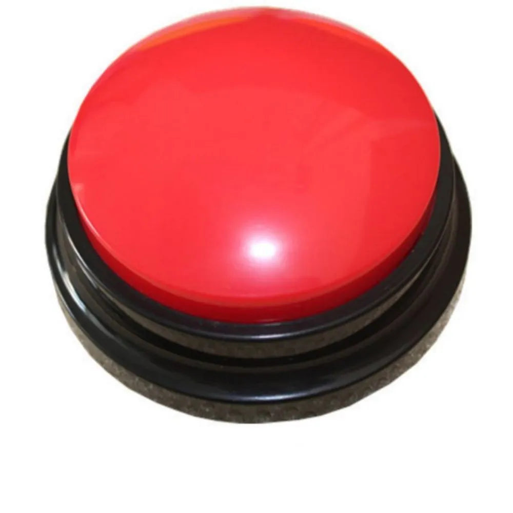 Voice recording pet training buzzer in five colour options for 30-second audio playback