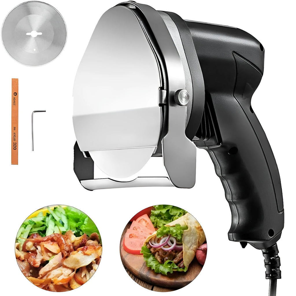 Black electric meat cleaver with UK plug for turkey barbecue machine processing