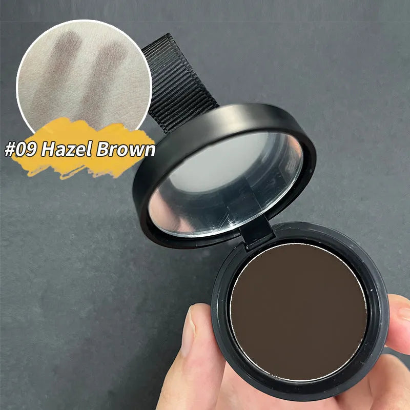 Hairline powder for shadow gap repair with 14 colour classifications including ash brown, auburn, black, and dark blonde