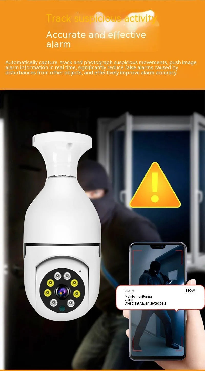 Wireless Wifi bulb security camera for lamp holders with 1080p full colour night vision