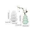 Three layer circle vase silicone mould in irregular modern shape for resin and candle crafts