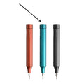 Green 24-in-1 aluminium repair screwdriver set with bits stored magnetically inside the handle.