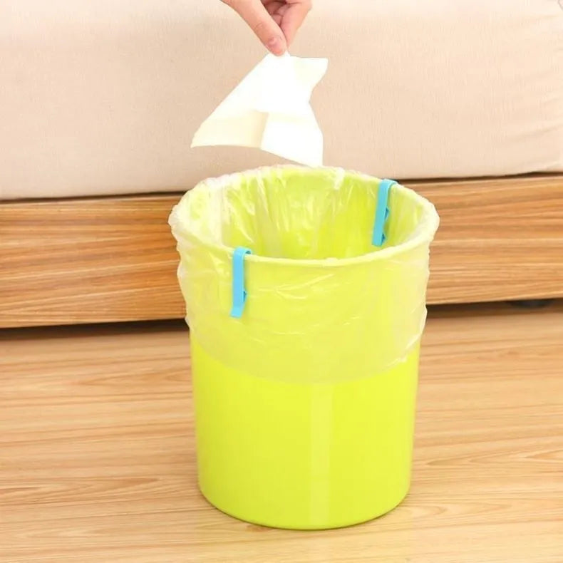 PP plastic garbage bag clip for securing bin liners to waste container rims