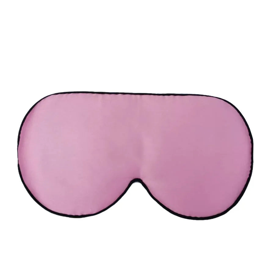 Double-sided mulberry silk eye mask with embroidered print in various colour options