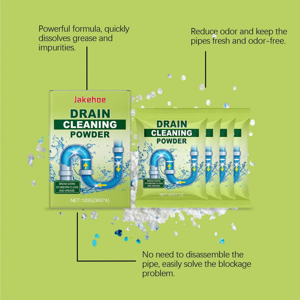 120g bottle of drain cleaning powder with sodium hydroxide formula for household drains