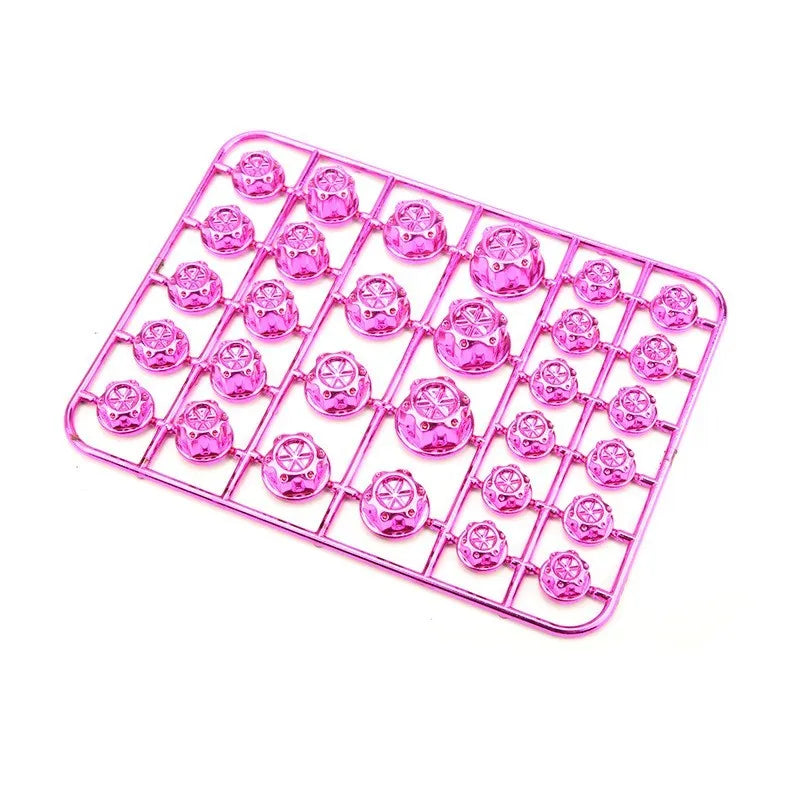 Set of 30 coloured ABS plastic motorcycle screw covers for engine modification