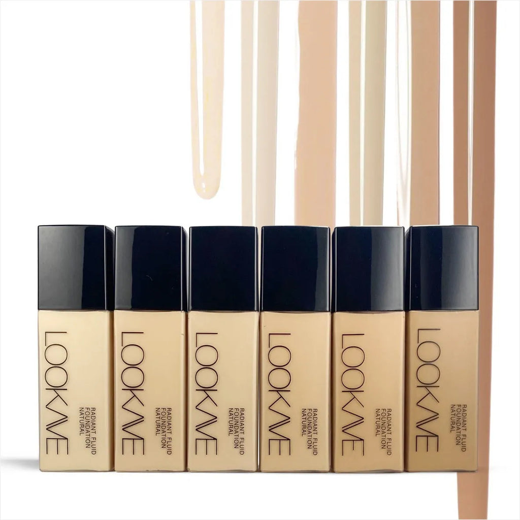 LOOKAVE matte liquid foundation bottle in 21g size showing cream formula