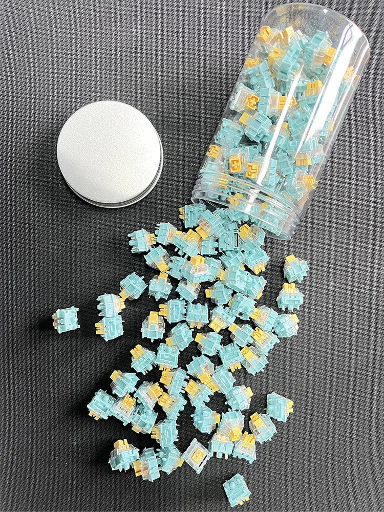 Tiger Mo Sea Salt Lemon PRO mute keyboard shaft stabilisers, set of 36 pieces.