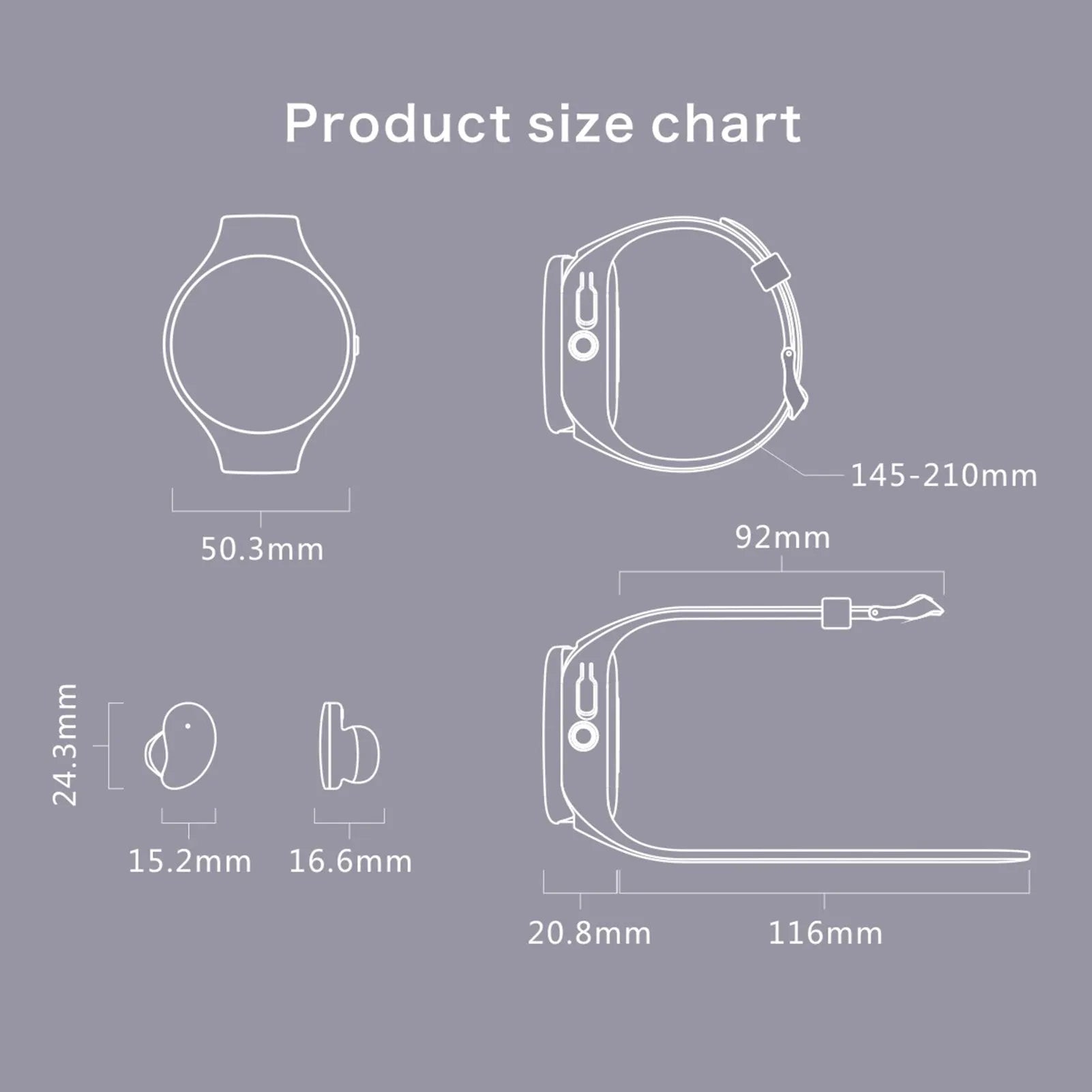 Black detachable smart bracelet and Bluetooth headset combo on a wrist, showing colour screen.