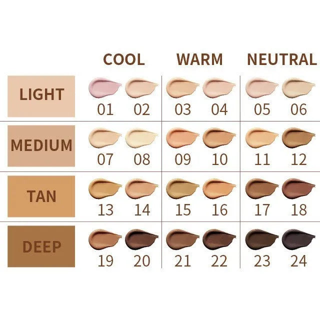 Waterproof concealer pen in 24 colour options for contouring and coverage.