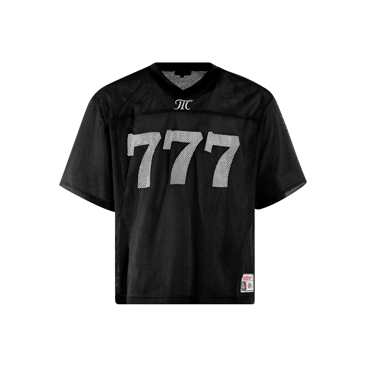 Loose fit summer T-shirt in black, white, purple, and orange colours