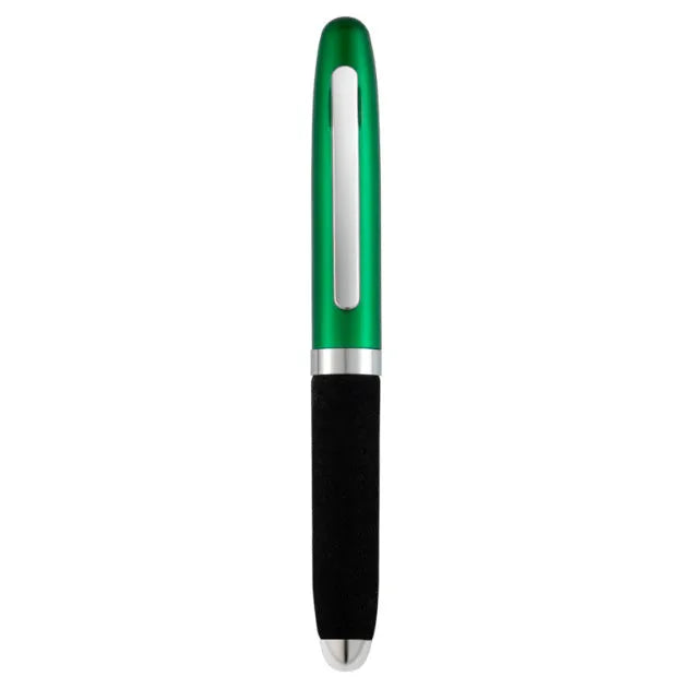 EVA metal cap mini ballpoint pen showing 1.0mm bullet tip and compact 112mm metal construction