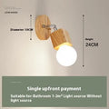 24cm LED wall lamp with integrated mirror cabinet for bedroom mounting