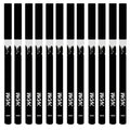 12 white and black retractable eyeliner pencils with sharpener for multi-use cosmetic application