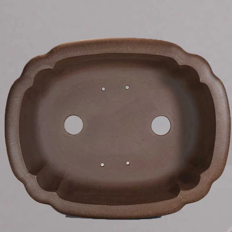 Purple sand handmade rectangular begonia flower pot for desktop plant display