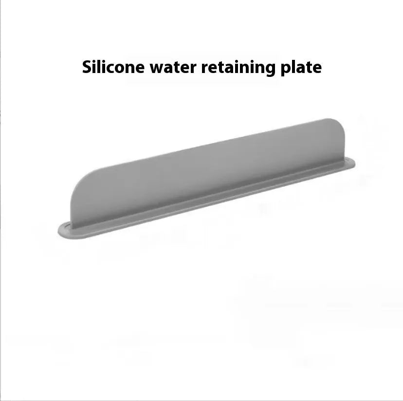 Silicone kitchen sink water blocking plate splash guard in grey colour
