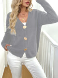 Grey deer plush women's long sleeve coat with princess sleeves and an irregular streetwear cut.