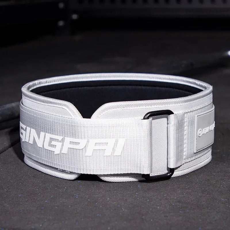 Powerlifting belt in multiple colours for abdominal support during squats, deadlifts, and bench press