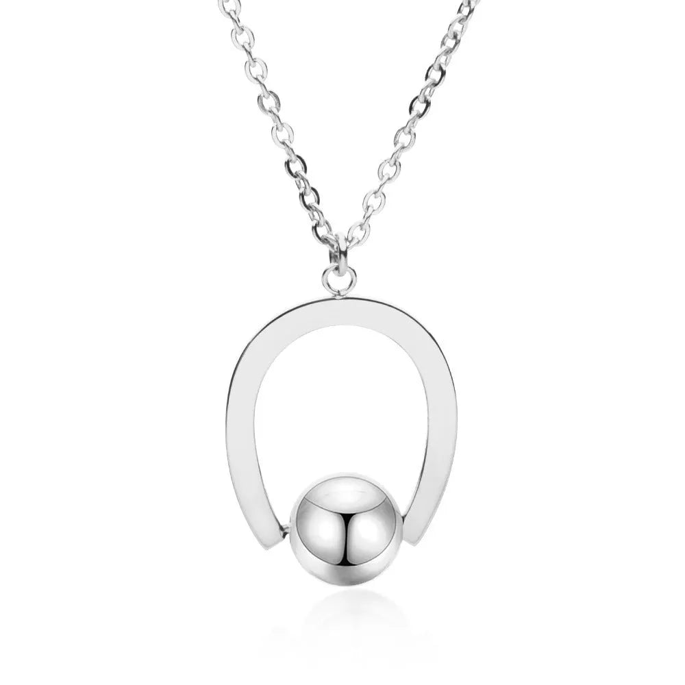 Stainless steel geometric necklace with cross chain design and adjustable 21-50cm length