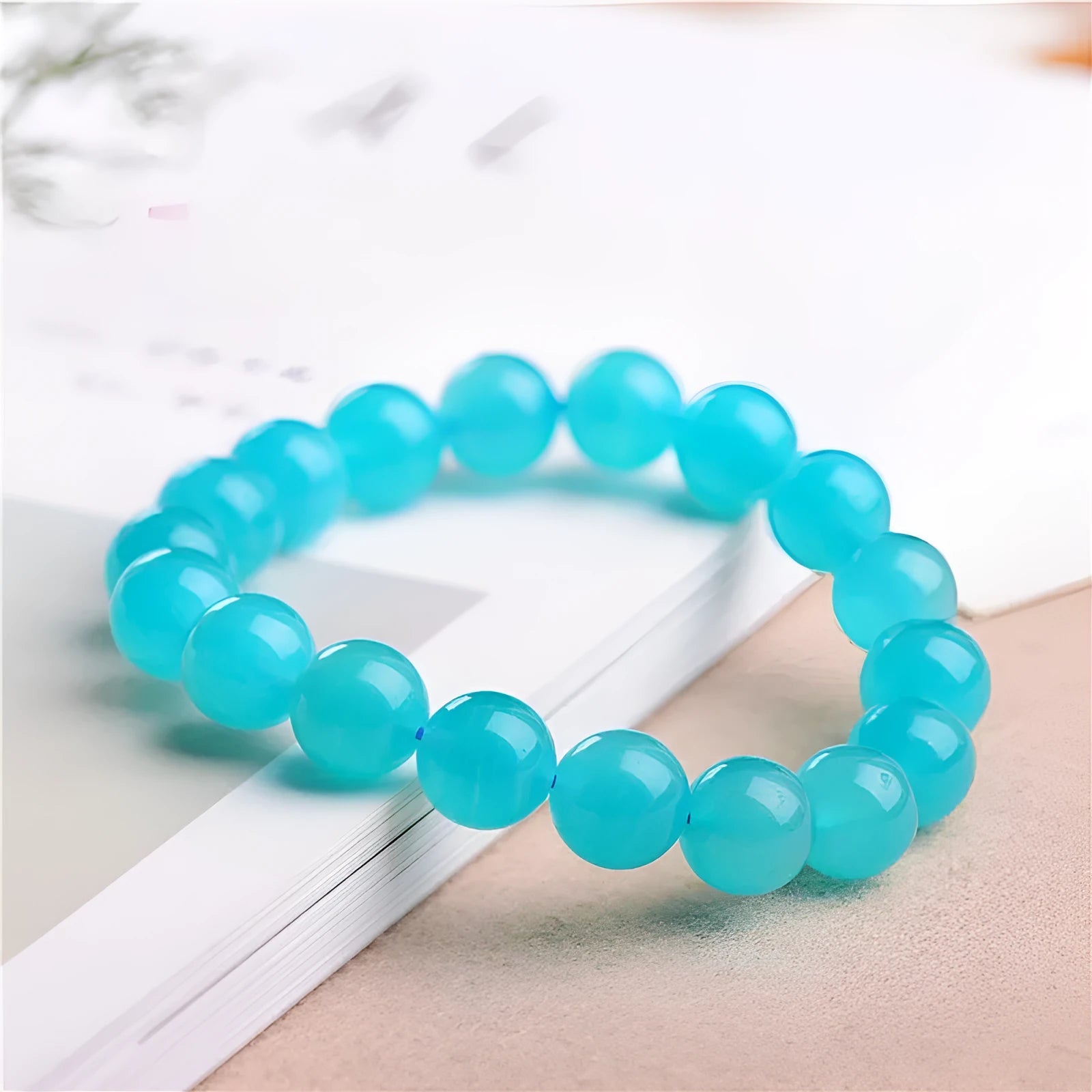 Natural blue-green 7A grade Amazonite scattered beads in various sizes for DIY jewellery making.
