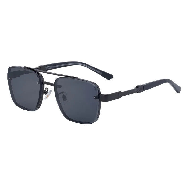 Men's vintage sunglasses with PC lenses in multiple colour options including gradient blue and gun gray gray green
