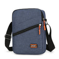 Ultra-light Oxford cloth crossbody commuter bag in silver grey with contrast colour detail.