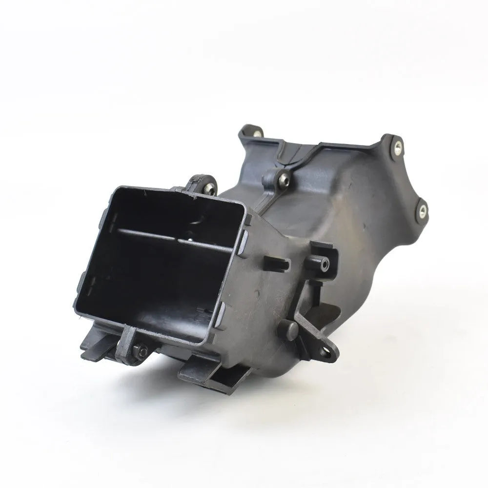 Black breathable tube ventilation pipe for Yamaha motorcycle intake system.