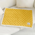 Soft Cloth Pet Blanket for Cats Machine Washable Pet Bed Cage Liner Available in M L XL Sizes in Blue Gray Pink Yellow Colour Options