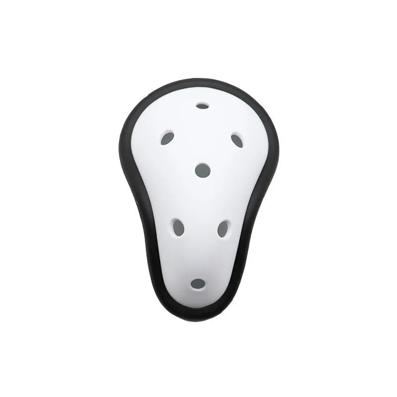 Rubber sports genital protector for adult and child sizes used in hockey, rugby, boxing and martial arts