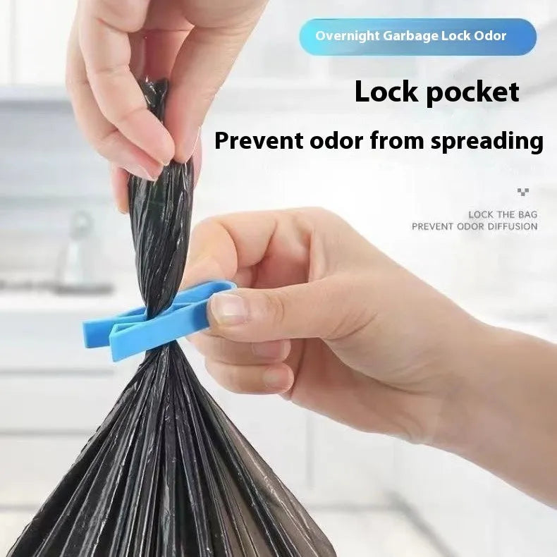 PP plastic garbage bag clip for securing bin liners to waste container rims