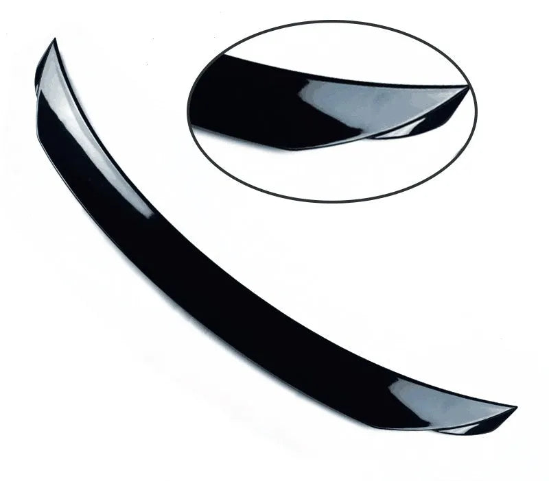 Bright black tail trim spoiler blade for Mazda 3 Axela and Exela car model.