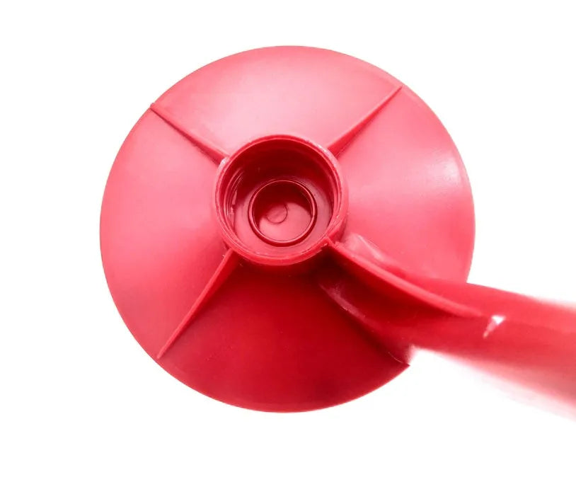 Red plastic Magic Tap soda dispenser accessory for 2-litre bottles