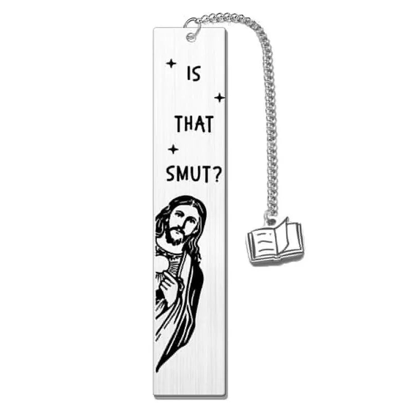 Stainless steel tassel-style bookmark in gift box, 13cm long.