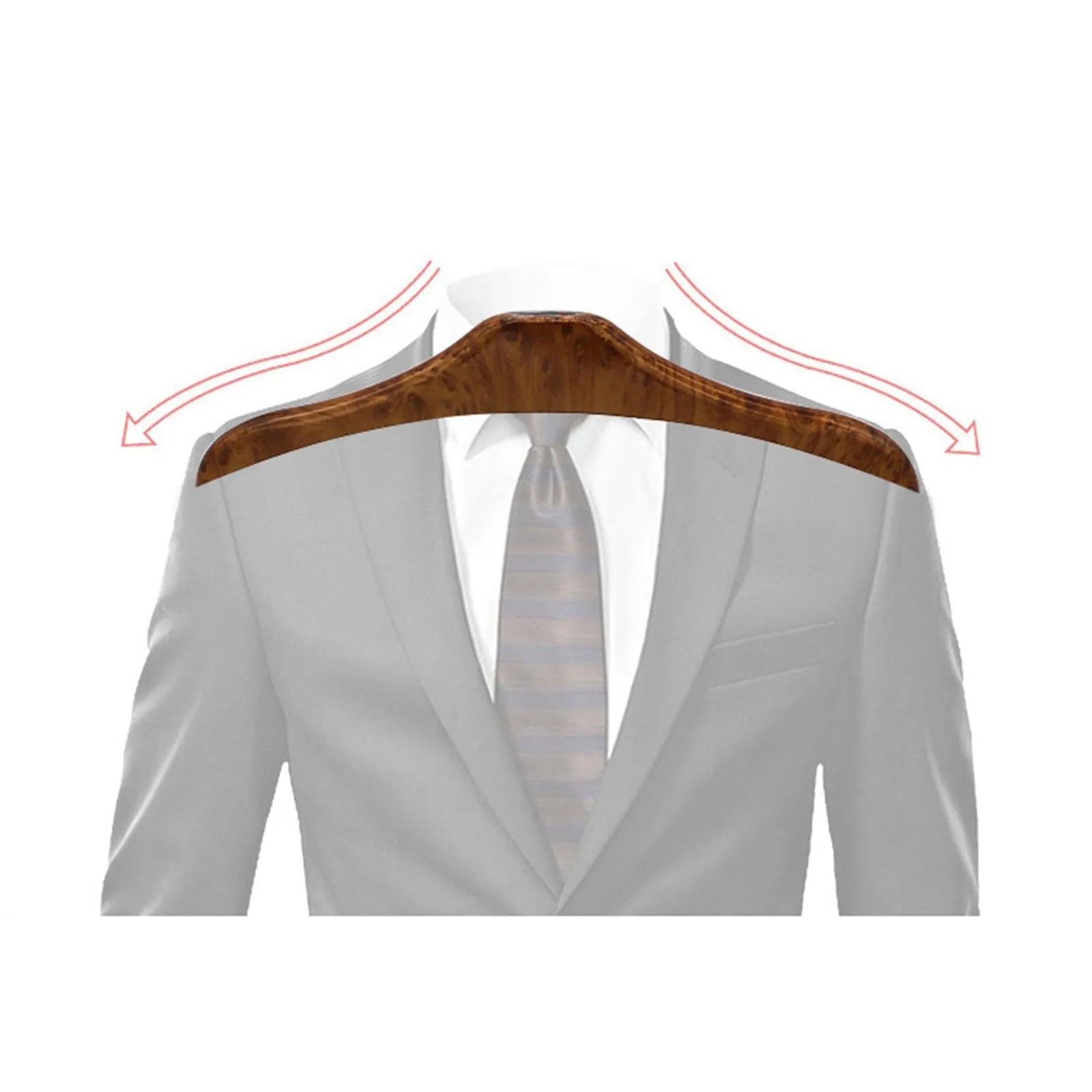 Wood yellow stainless steel car clothes hanger with detachable hooks for seat backs.