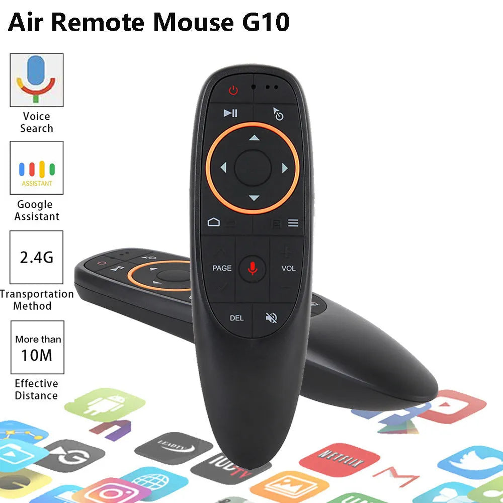 G10 G10S intelligent voice remote control with air mouse functionality and plastic shell