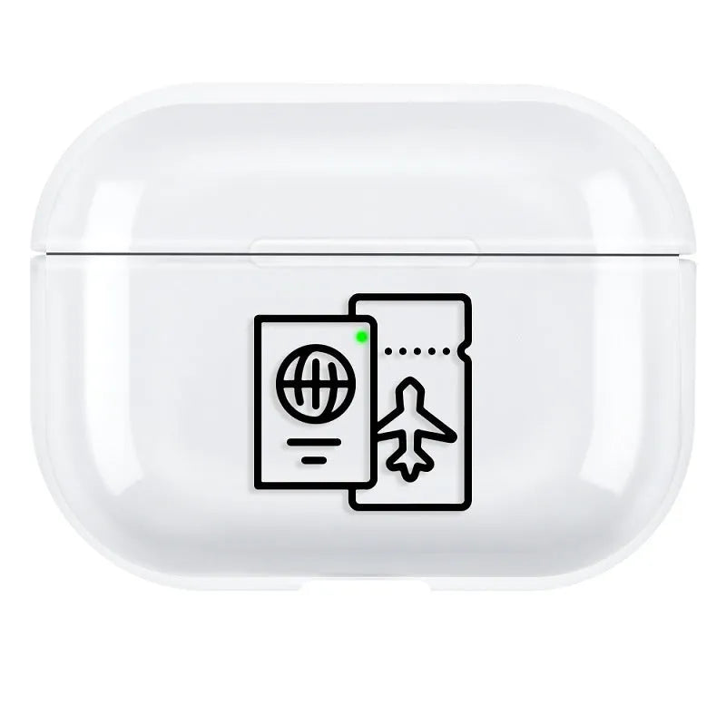 Polycarbonate solid colour protective back cover case for Apple AirPods Pro 3 wireless earphones.