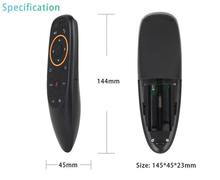 G10 G10S intelligent voice remote control with air mouse functionality and plastic shell